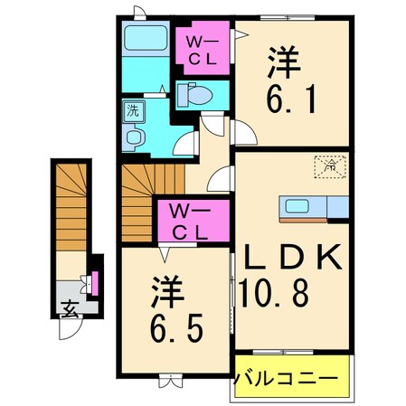 アムール下津の物件間取画像